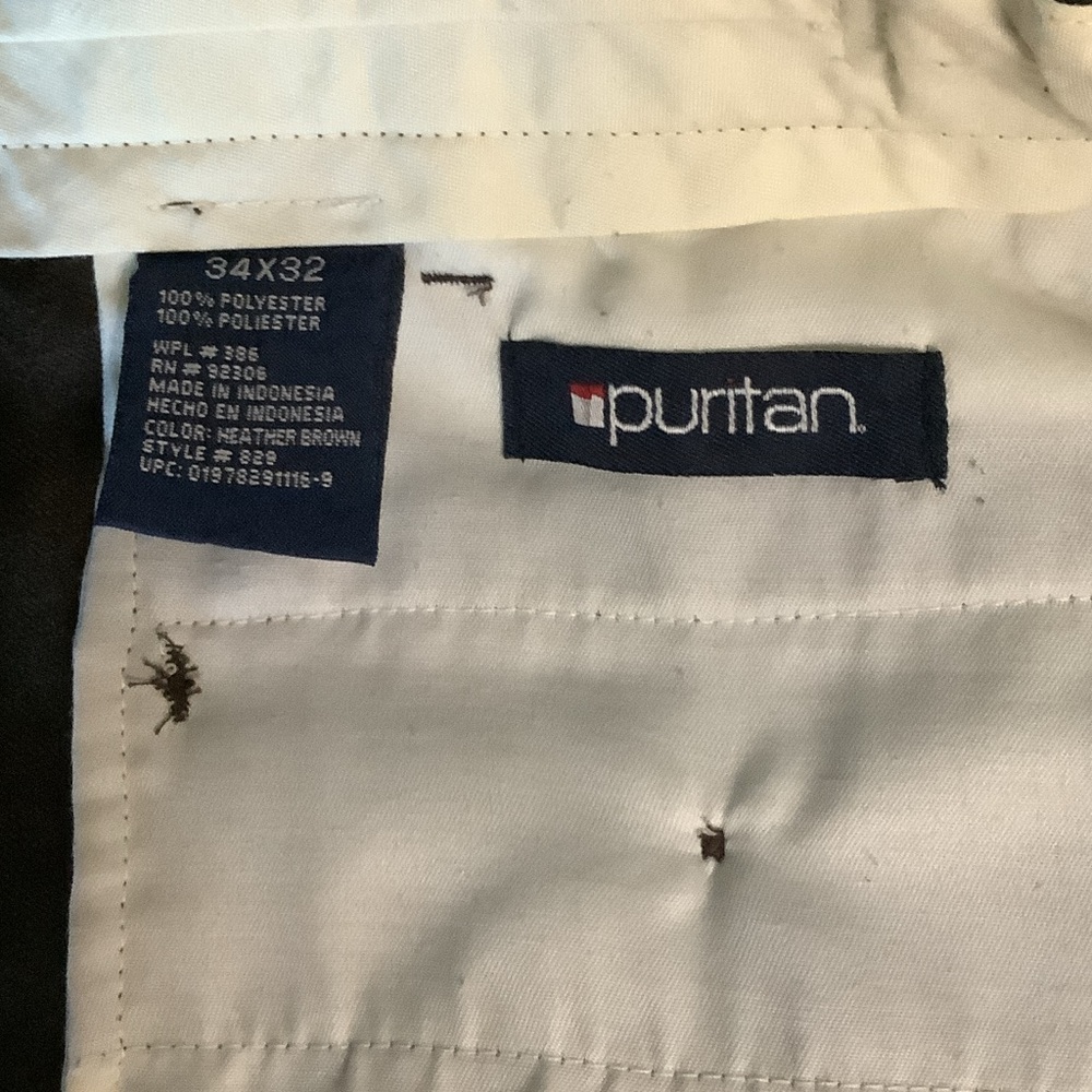 Puritan Heather Brown Dress Pants, 34 x 32 - Picture 2 of 5
